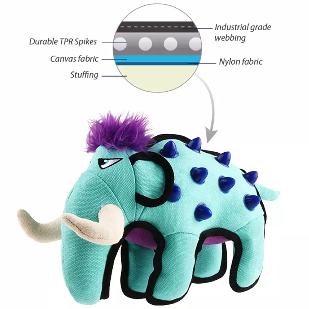 GiGwi Duraspikes Extra Durable Plush Dog Toy (Light Blue Rabbit)
