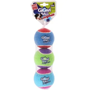 GiGwi Originals Ball Dog Toys 3-Pack (Large) dog puzzle toy dog slow feeder dog treat ball dog brain toy dog feeder toy