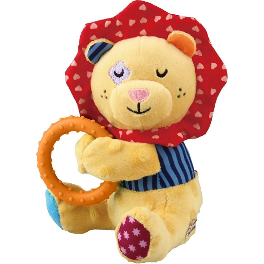 GiGwi Plush Friendz Crinkly TPR Ring Dog Toy (Lion) dog puzzle toy dog slow feeder dog treat ball dog brain toy dog feeder toy