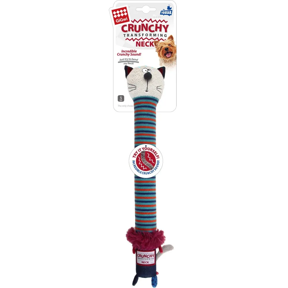 GiGwi Plush Friendz Crunchy Neck Dog Toy (Cat) cat dry food crunchy cat food fish formula dry cat food adult cat kibble kitten dry food