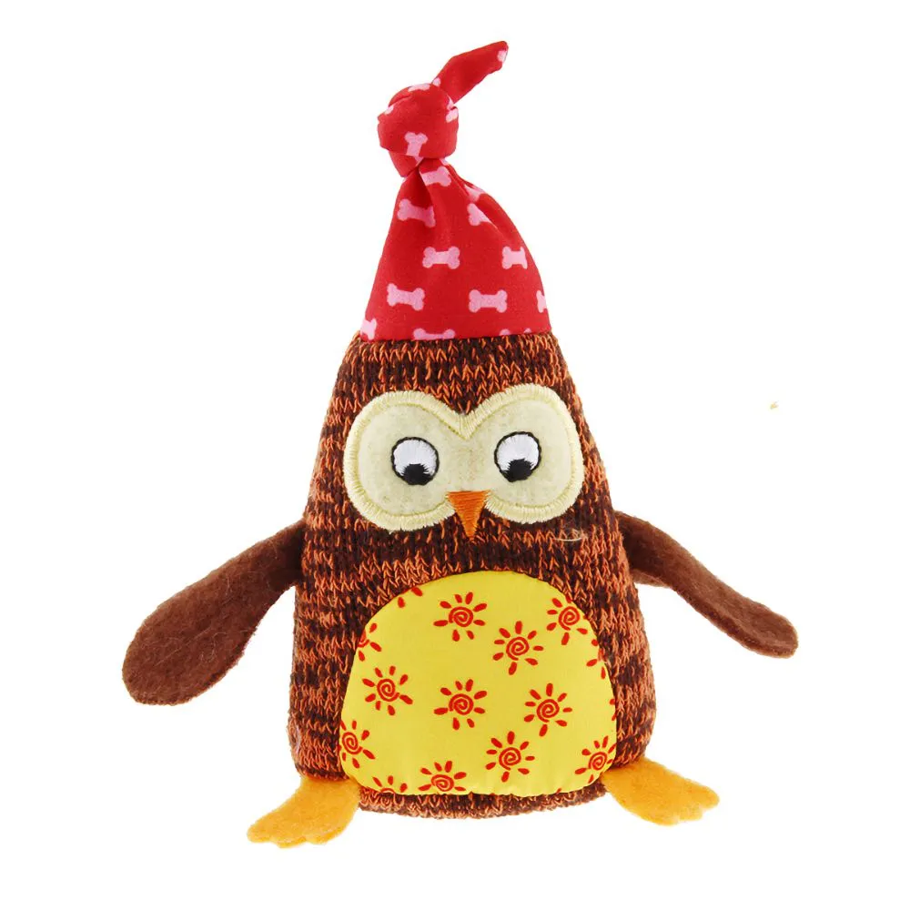 GiGwi Plush Friendz Dog Toy (Owl) dog puzzle toy dog slow feeder dog treat ball dog brain toy dog feeder toy