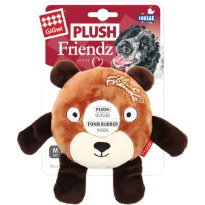 GiGwi Plush Friendz Ring Dog Toy (Bear) dog harness dog training collar dog safety vest dog seatbelt dog ID tag