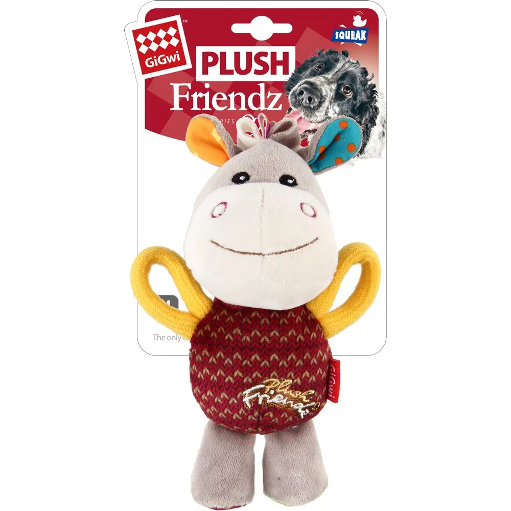 GiGwi Plush Friendz Tug Dog Toy (Donkey) cat dry food crunchy cat food fish formula dry cat food adult cat kibble kitten dry food