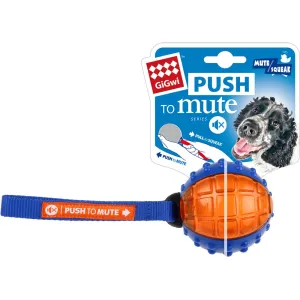 GiGwi Push To Mute Ball Dog Toy (Blue/Orange) cat dry food crunchy cat food fish formula dry cat food adult cat kibble kitten dry food