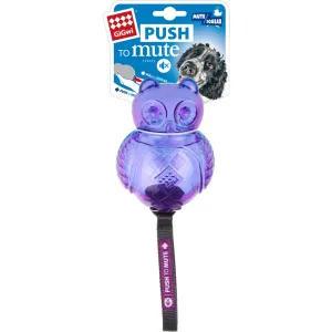 GiGwi Push To Mute Owl Dog Toy (Purple/Blue) dog harness dog training collar dog safety vest dog seatbelt dog ID tag