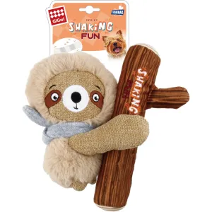 GiGwi Shaking Fun 2-In-1 Plush Dog Toy (Sloth) cat dry food crunchy cat food fish formula dry cat food adult cat kibble kitten dry food