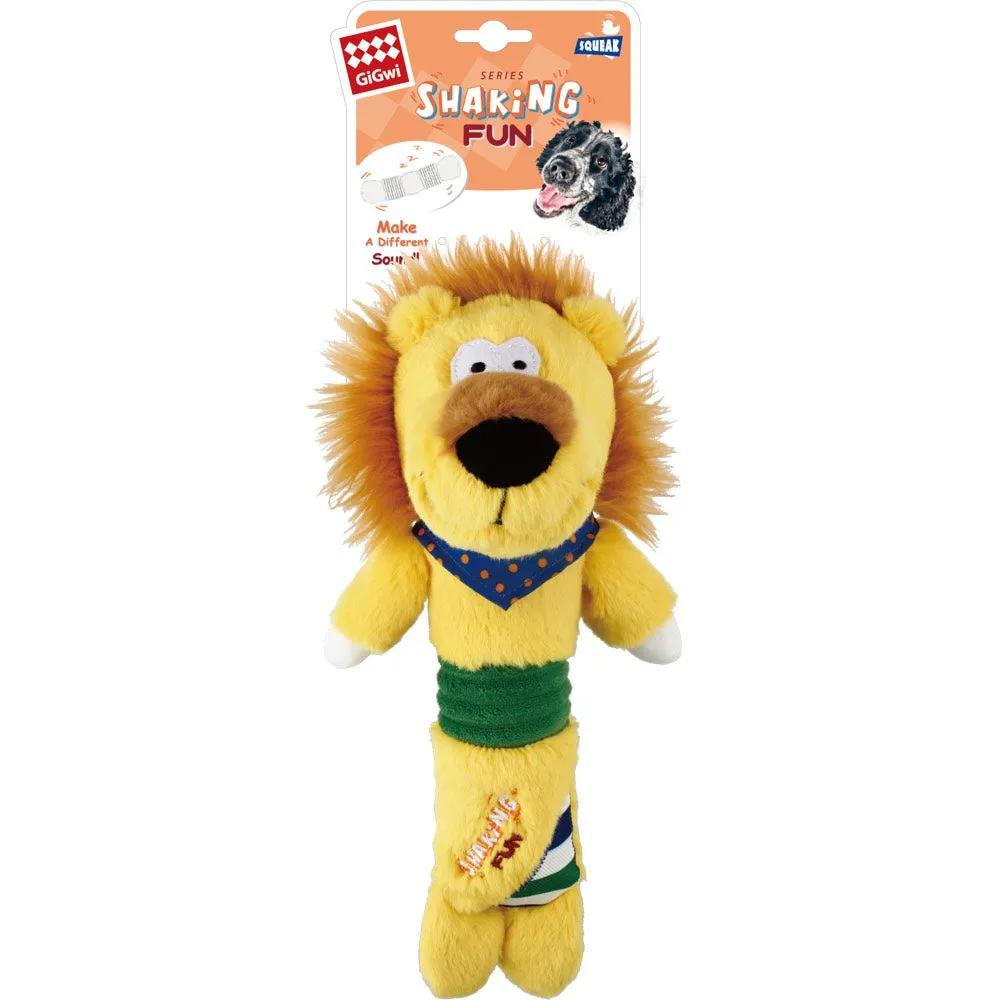 GiGwi Shaking Fun Plush Dog Toy (Lion) dog puzzle toy dog slow feeder dog treat ball dog brain toy dog feeder toy