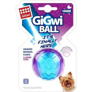 GiGwi Squeaky Ball Dog Toy (Purple/Blue) dog puzzle toy dog slow feeder dog treat ball dog brain toy dog feeder toy