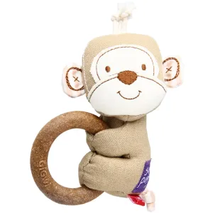 GiGwi Suppa Puppa Wooden Ring Plush Dog Toy (Monkey) dog puzzle toy dog slow feeder dog treat ball dog brain toy dog feeder toy