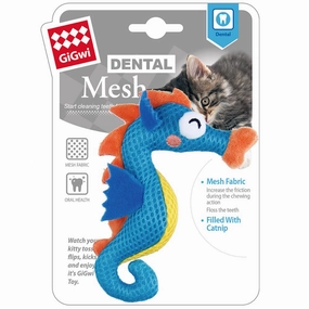 GiGwi Dental Mesh Catnip Cat Toy (Seahorse) cat treats catnip grass for cats organic cat grass cat grass seeds
