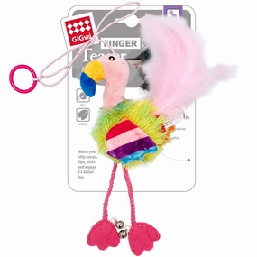 GiGwi Finger Teaser Catnip Cat Toy (Flamingo) cat treats catnip grass for cats organic cat grass cat grass seeds