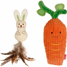GiGwi Meow Than 1 Catnip Plush Cat Toy (Carrot With Rabbit) cat leash cat bowtie cat hat cat bandana cat costume