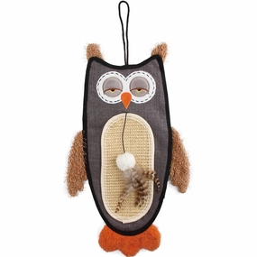 GiGwi Play Station Scratcher Catnip Cat Toy (Owl) cat leash cat bowtie cat hat cat bandana cat costume