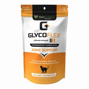 Glyco Flex 3 Joint Support for Cats, 60 Bite Sized Chews cat scratchers cat towers cat window perch cat heating pad cat calming spray