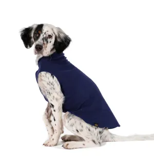 Gold Paw Stretch Fleece - Navy dog accessories dog collar dog leash dog bowtie dog backpack