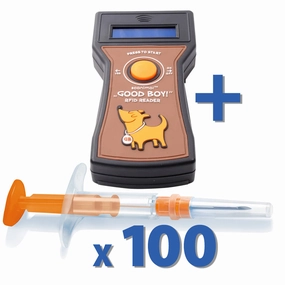 Good Boy Microchip Scanner Kit with 100 Adeqid Microchips cat scratchers cat towers cat window perch cat heating pad cat calming spray