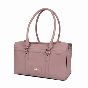 Grand Voyager Dog Carrier Mauve dog bowtie leather collar dog charm dog party wear dog scarf set