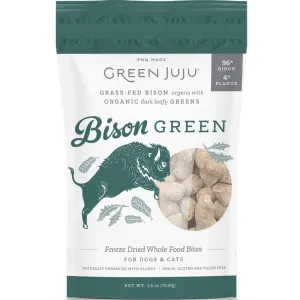 Green Juju Bison Green Grain-Free Freeze-Dried Raw Treats & Food Toppers For Cats & Dogs fly trap horse fly spray poultry fly control fly repellent farm fly solution