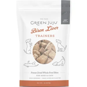 Green Juju Bison Liver Trainers Grain-Free Freeze-Dried Raw Treats For Cats & Dogs 3oz chicken fence goat pen animal fencing electric fencing portable livestock fence
