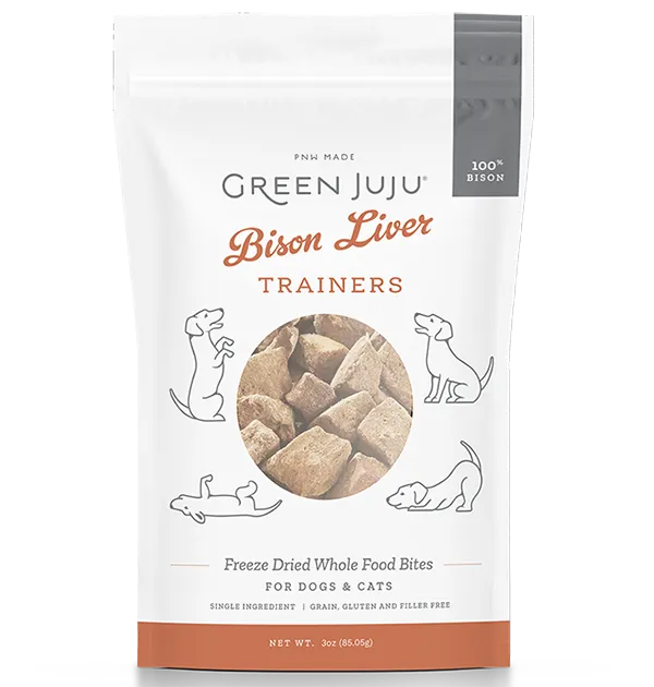 Green Juju Freeze-Dried Whole Food Bites Trainers - Bison Liver goat vitamins sheep health poultry medicine livestock supplement animal wellness