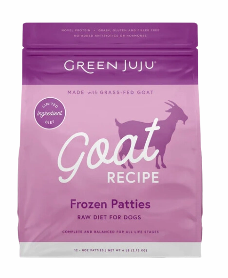 Green Juju Frozen Dog Food - Goat Recipe Patties 6lb Bag livestock health goat wellness poultry spray cattle health aid goat nutrition