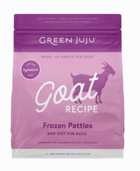 Green Juju Frozen Dog Food - Goat Recipe Patties 6lb Bag livestock health goat wellness poultry spray cattle health aid goat nutrition