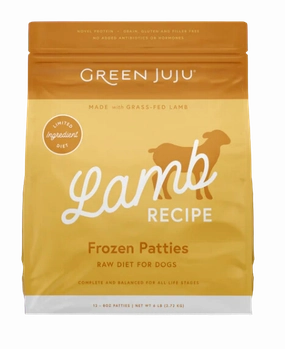 Green Juju Frozen Dog Food - Lamb Recipe Patties 6lb Bag livestock health goat wellness poultry spray cattle health aid goat nutrition