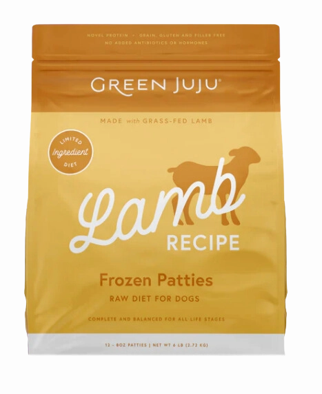 Green Juju Frozen Dog Food - Lamb Recipe Patties 6lb Bag livestock health goat wellness poultry spray cattle health aid goat nutrition