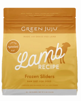 Green Juju Frozen Dog Food - Lamb Recipe Sliders 3lb Bag livestock health goat wellness poultry spray cattle health aid goat nutrition