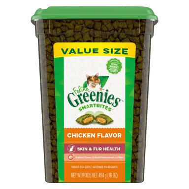 Greenies Feline Smartbites Healthy Skin & Fur Chicken Flavor Cat Treats cat treats toys for cats cat hair remover cat cleaning supplies cat food bowl