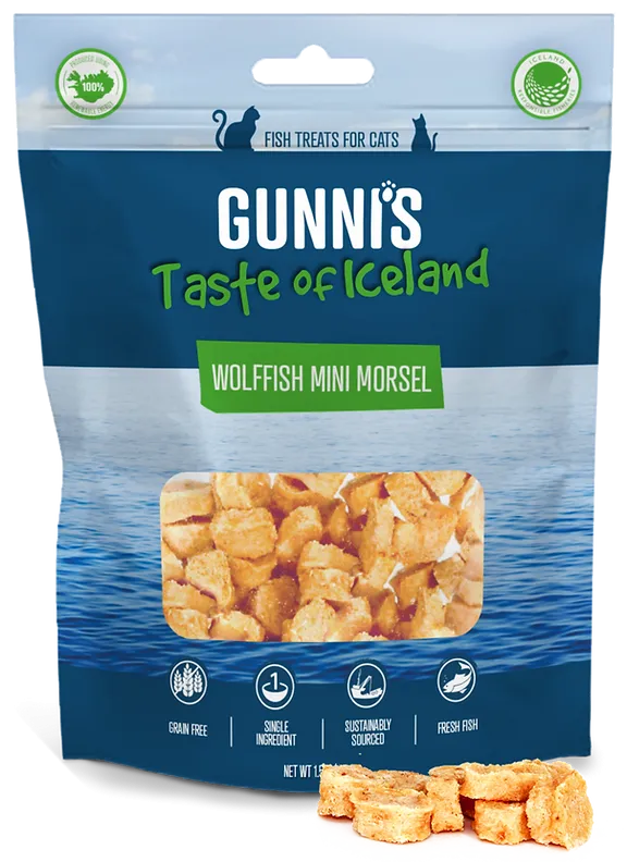 Gunni's Cat Treats Wolffish Mini Morsels 1.5oz bag cat toys interactive cat toys cat teaser wand cat balls cat laser pointer