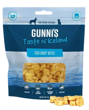 Gunni's Dog Treats Cod Baby Bites 2.5oz Bag goat vitamins sheep health poultry medicine livestock supplement animal wellness
