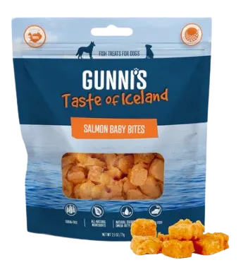 Gunni's Dog Treats Salmon Baby Bites 2.5oz Bag goat vitamins sheep health poultry medicine livestock supplement animal wellness