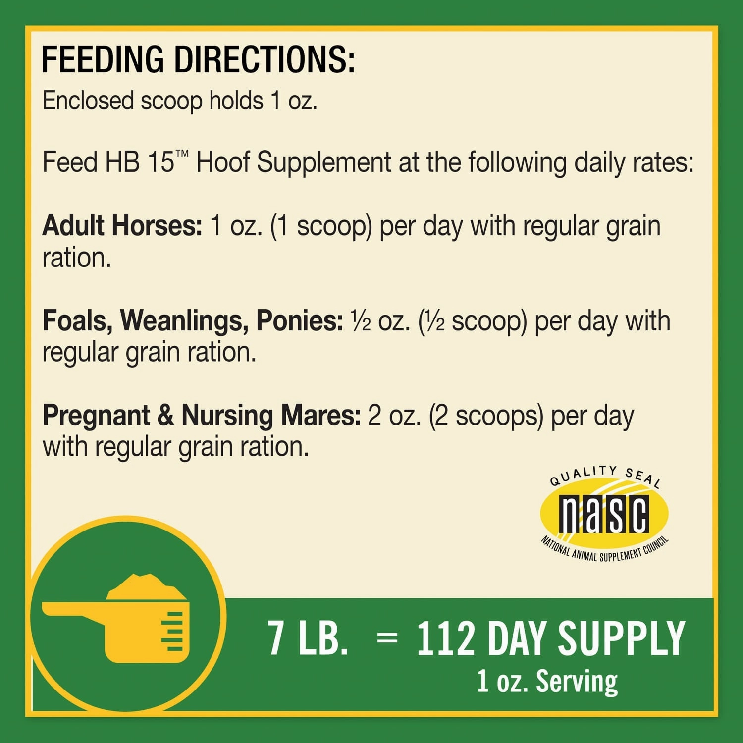 H.B. 15 Hoof Pellets for Horses