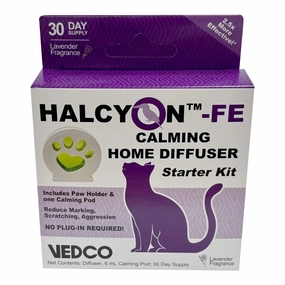 Halcyon FE Calming Home Diffuser for Cats Starter Kit cat scratchers cat towers cat window perch cat heating pad cat calming spray