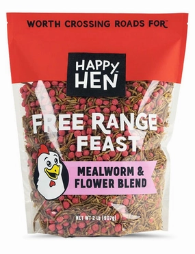 Happy Hen Free Range Feast Mealworm Blends for Chickens, 2 lb puppy accessories new puppy gear puppy bed puppy blanket puppy grooming kit