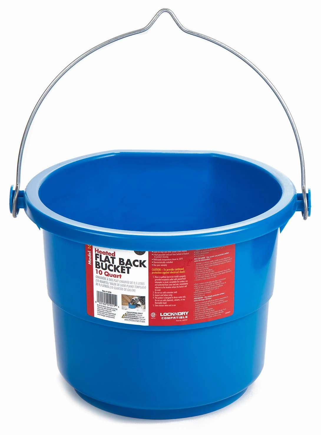 Heated Flat Back Bucket with Built-in Thermostat