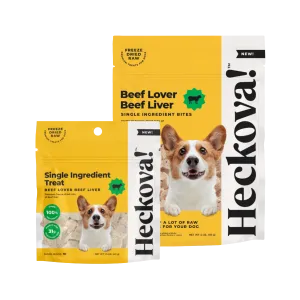 Heckova! Beef Lover Beef Liver Single Ingredient Bites for Dogs 14oz Bag goat vitamins sheep health poultry medicine livestock supplement animal wellness