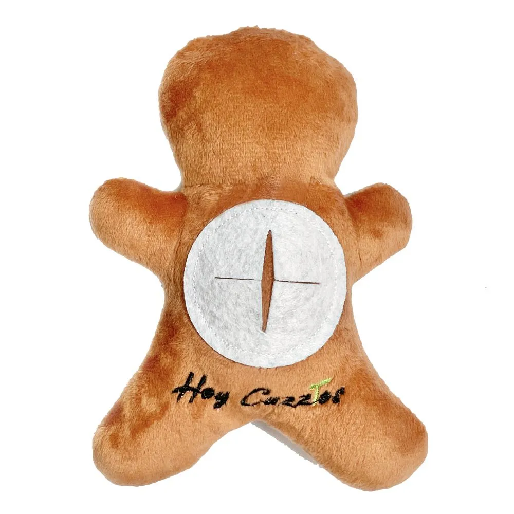 Hey Cuzzies Mini Frenz Gingerbread Man Dog Toy
