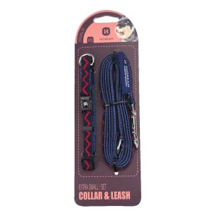 HiDREAM Rainbow Mini Dog Collar & Leash Set (Navy Blue) puppy food dog jerky treats dog dental treats dog chicken strips organic dog food