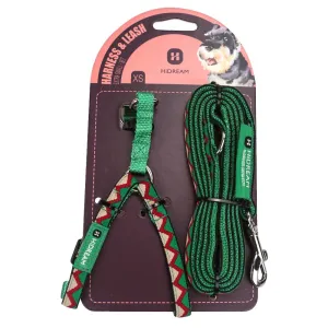 HiDREAM Rainbow Mini Dog Harness & Leash Set (Green) dog harness dog training collar dog safety vest dog seatbelt dog ID tag