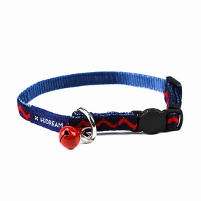 HiDREAM Rainbow Adjustable Cat Collar (Navy Blue) cat accessories cat collar cat harness cat backpack cat ID tag