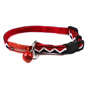HiDREAM Rainbow Adjustable Cat Collar (Red) cat leash cat bowtie cat hat cat bandana cat costume