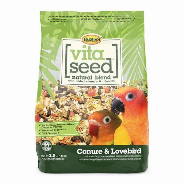 Higgins Vita Seed Conure & Lovebird 2.5lb hamster food guinea pig food rabbit hay rodent treats mouse food