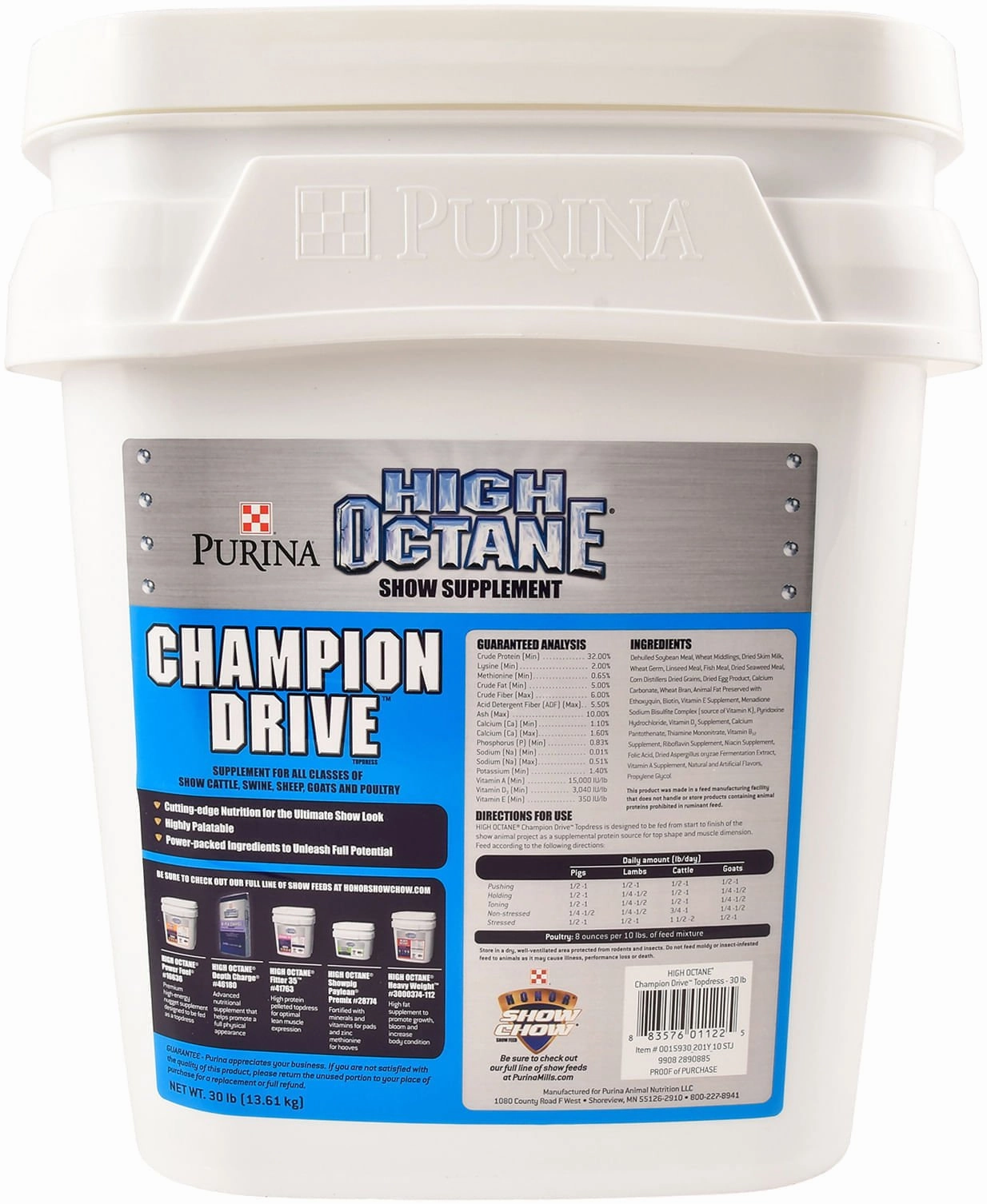 High Octane Champion Drive Topdress, 30 lbs chicken supplies backyard chicken coop accessories poultry food chicken vitamins