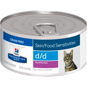 Hills Prescription Diet D/D Duck Wet Cat Food cat treats toys for cats cat hair remover cat cleaning supplies cat food bowl