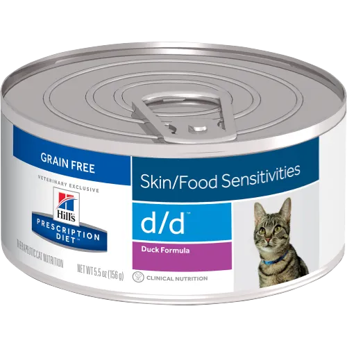 Hills Prescription Diet D/D Duck Wet Cat Food cat supplies cat house cat tree cat feeder cat collar