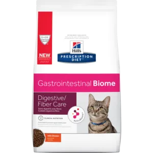 Hill's Prescription Diet Gastrointestinal Biome Digestive/Fiber Care with Chicken Dry Cat Food cat supplies cat house cat tree cat feeder cat collar