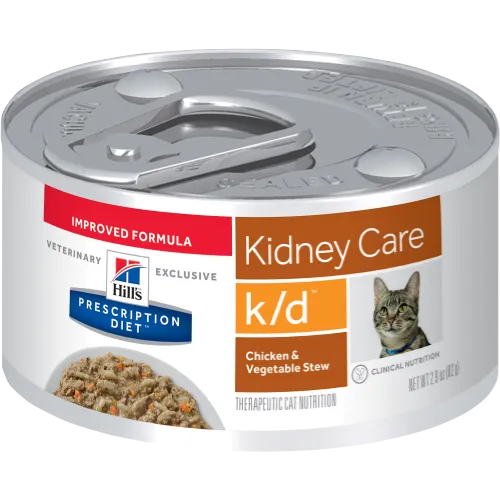 Hills Prescription Diet K/D Chicken & Vegetable Stew Wet Cat Food cat treats toys for cats cat hair remover cat cleaning supplies cat food bowl