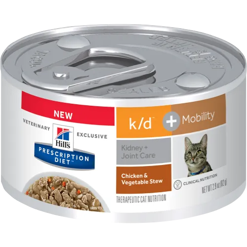 Hills Prescription Diet K/D   J/D Mobility Chicken & Vegetable Stew Wet Cat Food cat supplies cat house cat tree cat feeder cat collar